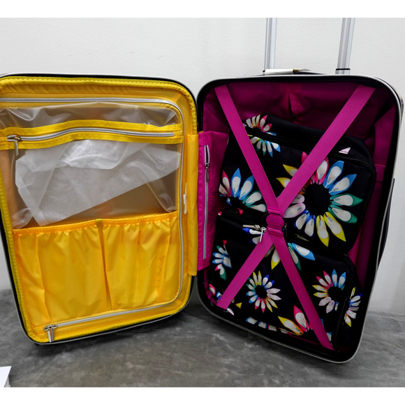 Sarah Jessica Parker Hardside Expandable Large Checked Spinner Suitcase - Picture 6 of 16